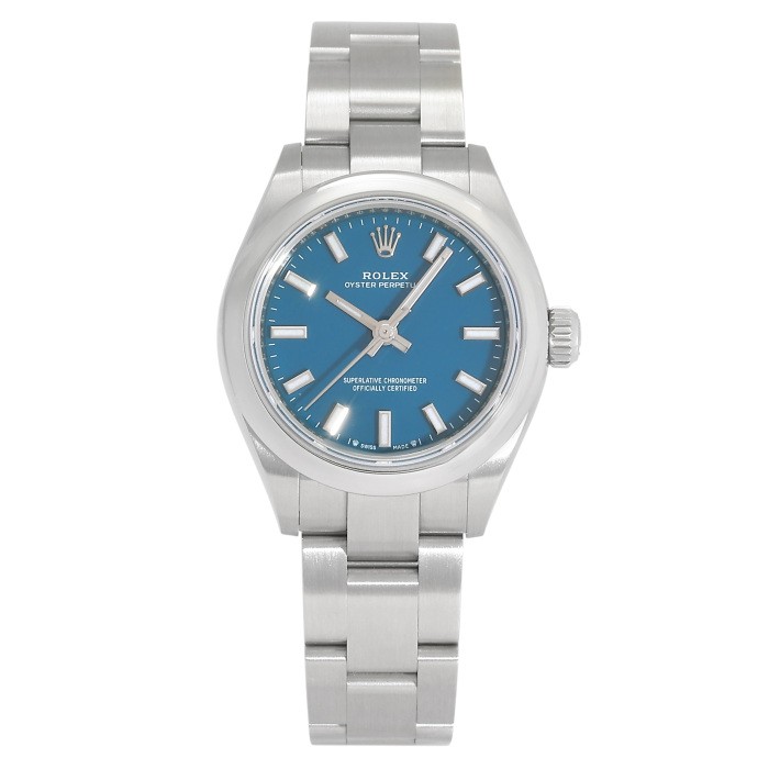 Rolex Oyster Perpetual 276200 Stainless Steel 28.0mm Blue Dial Automatic #YKW577