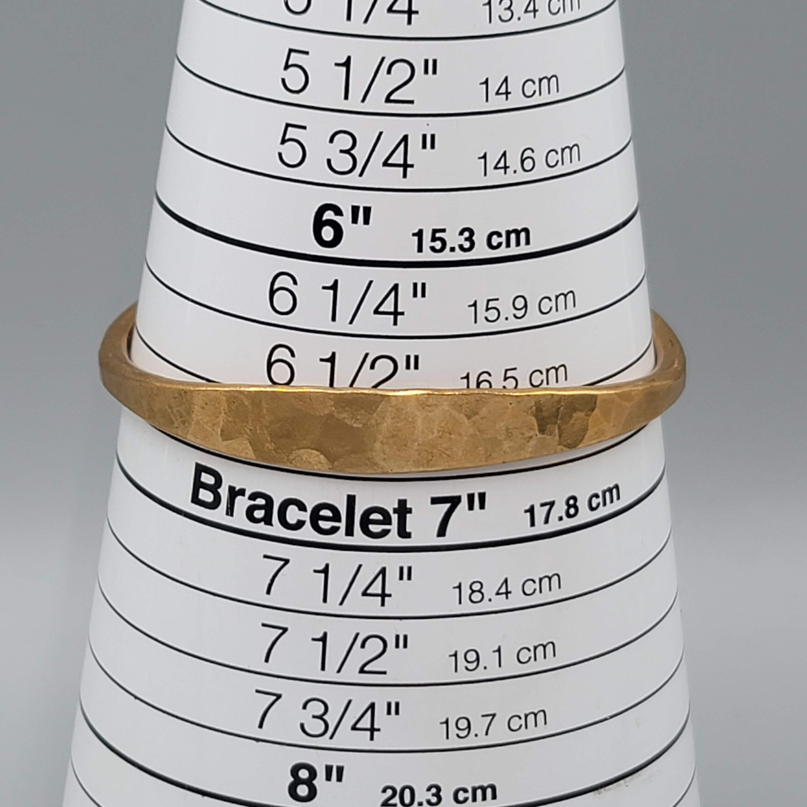 Hammered Brass Cuff Bracelet Artisan 6.75″