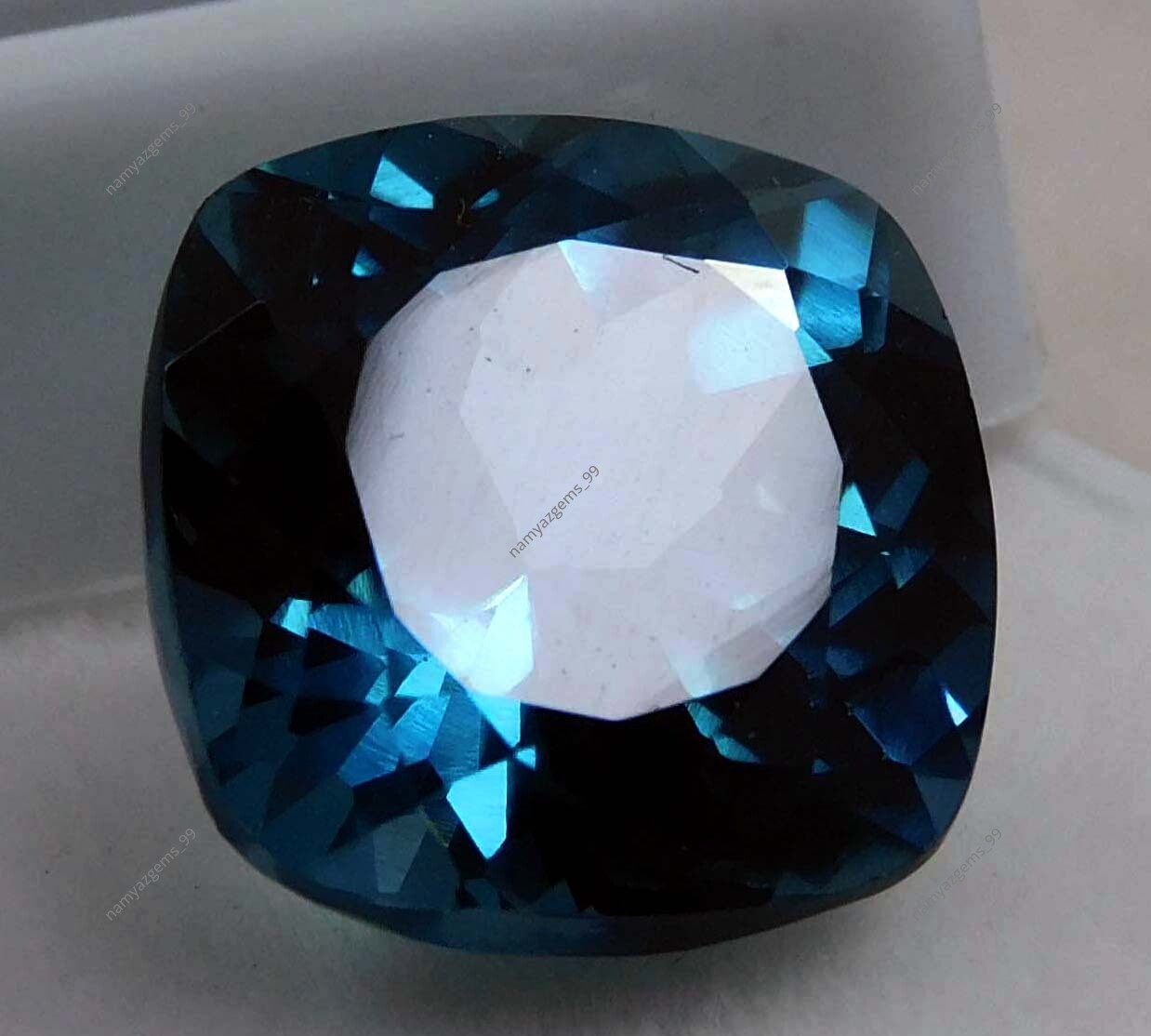 10.10 CT + Natural Blue Montana Sapphire Cushion Cut CERTIFIED Loose Gemstone