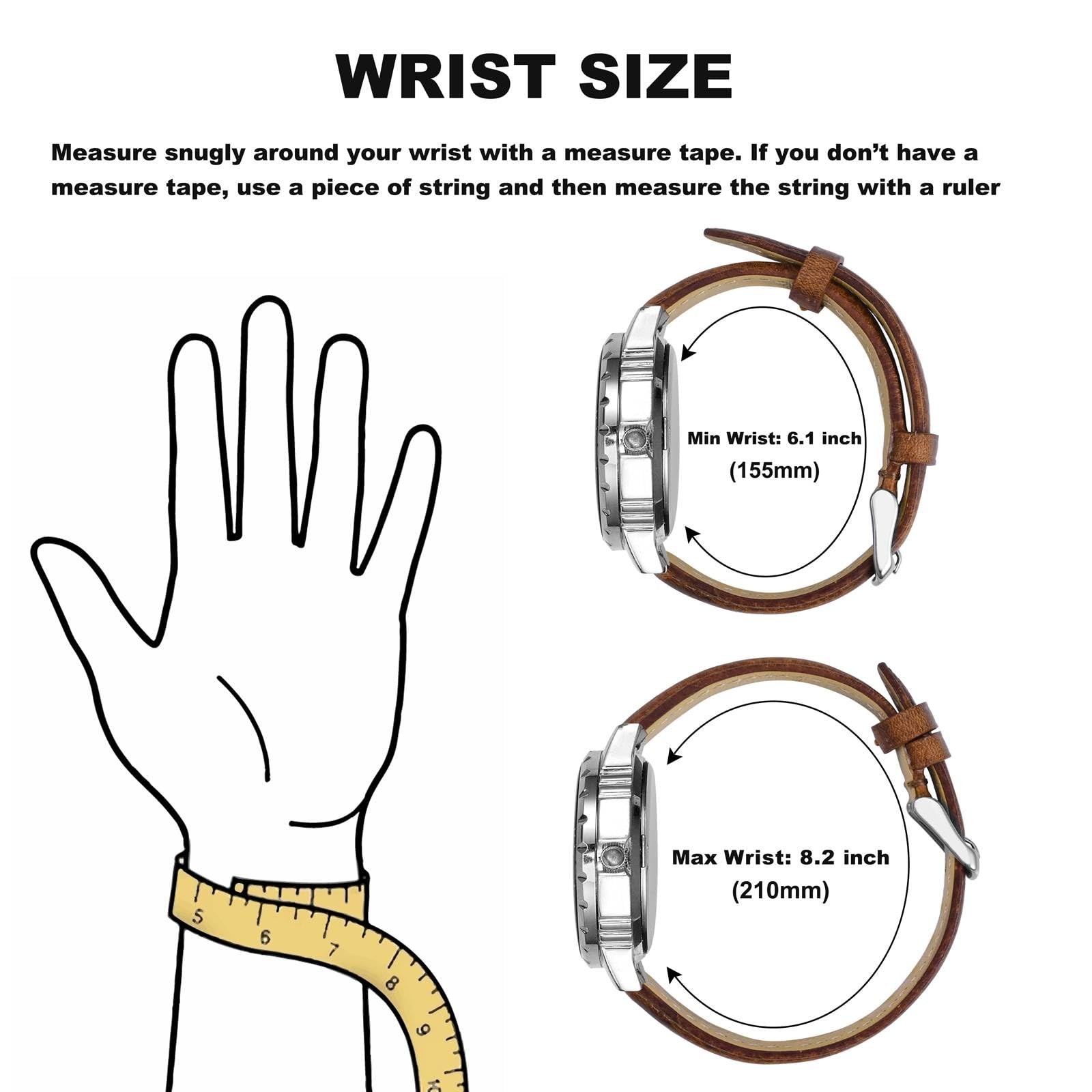 18mm Genuine Leather Watch Band with Gold Buckle (Caramel Brown)