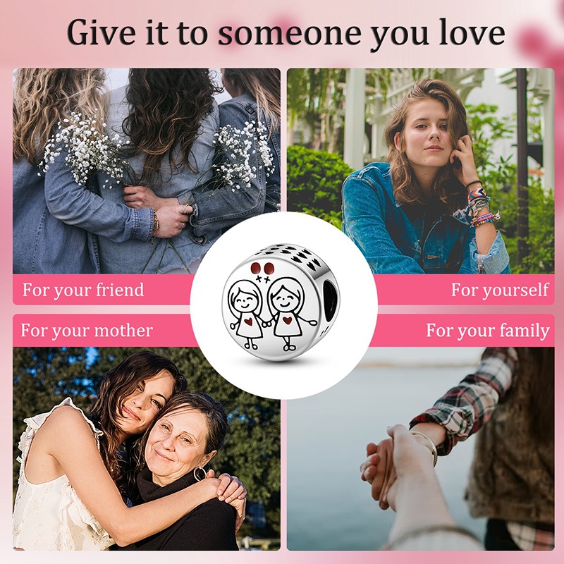 MULA European 925 Sterling Silver DIY Charm Enamel Friendship For Women Bracelet