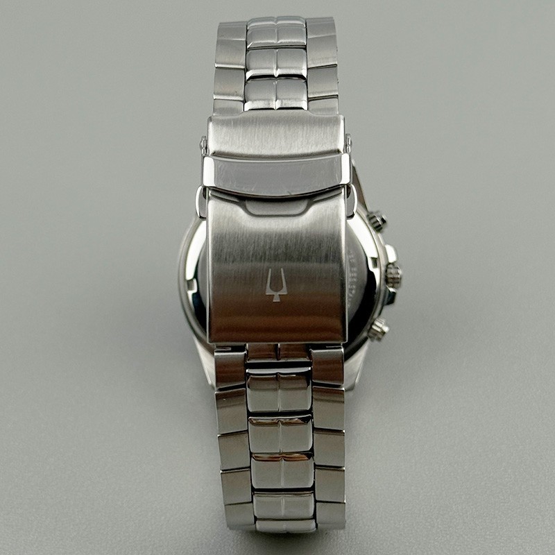 Bulova 98B401 Marine Star Gray Dial Silver Band Quartz Calendar Men’s Watch