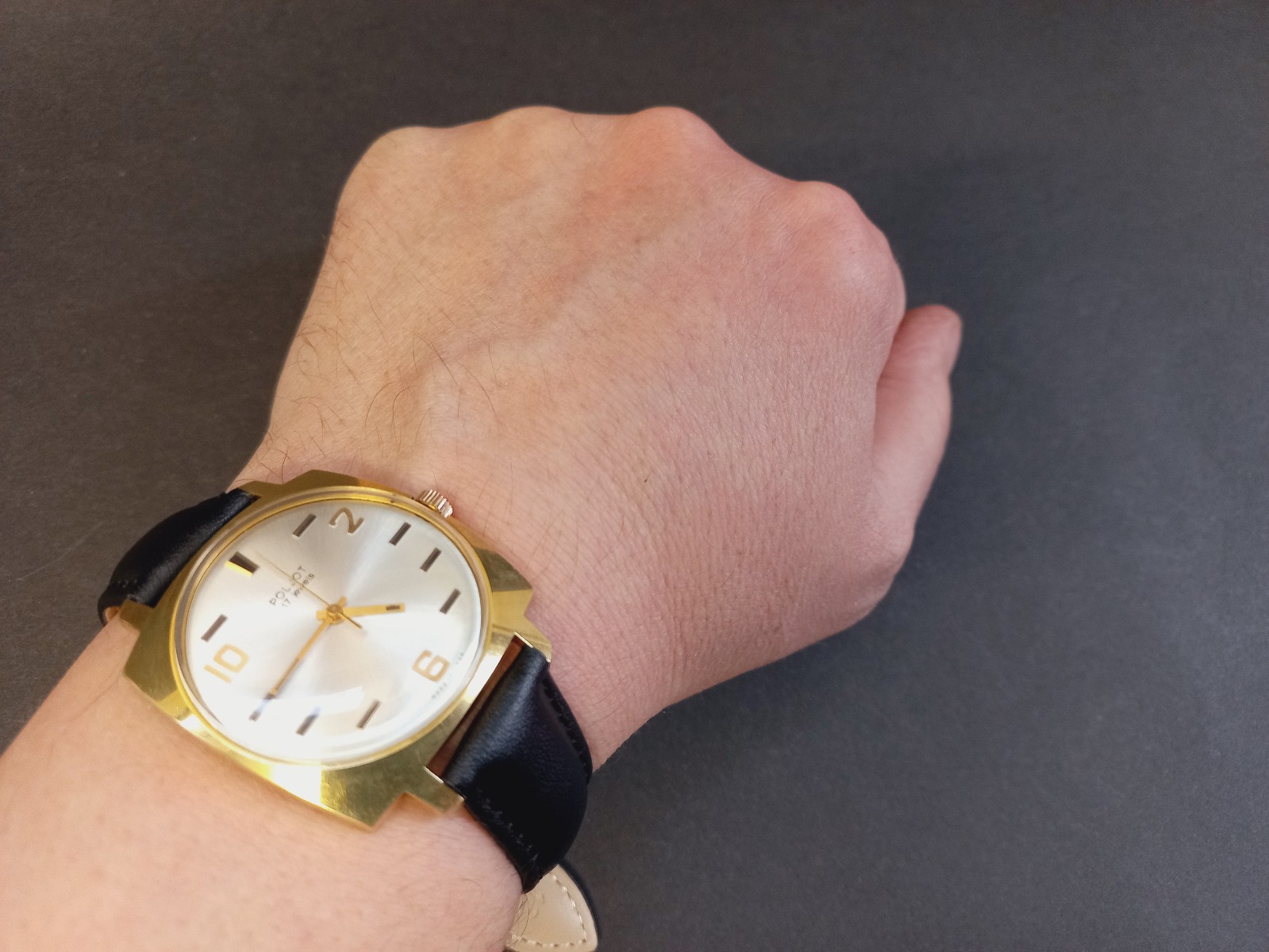 Soviet Vintage Watch Raketa, Rare Mechanical Gilded Watch USSR