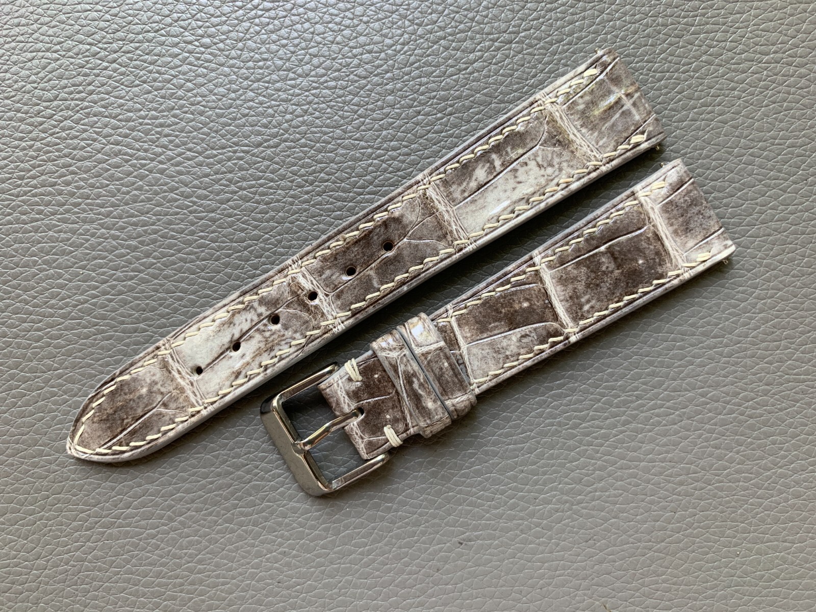 Genuine Leather Skin watch strap band, Custom Sizes 10mm to 26mm