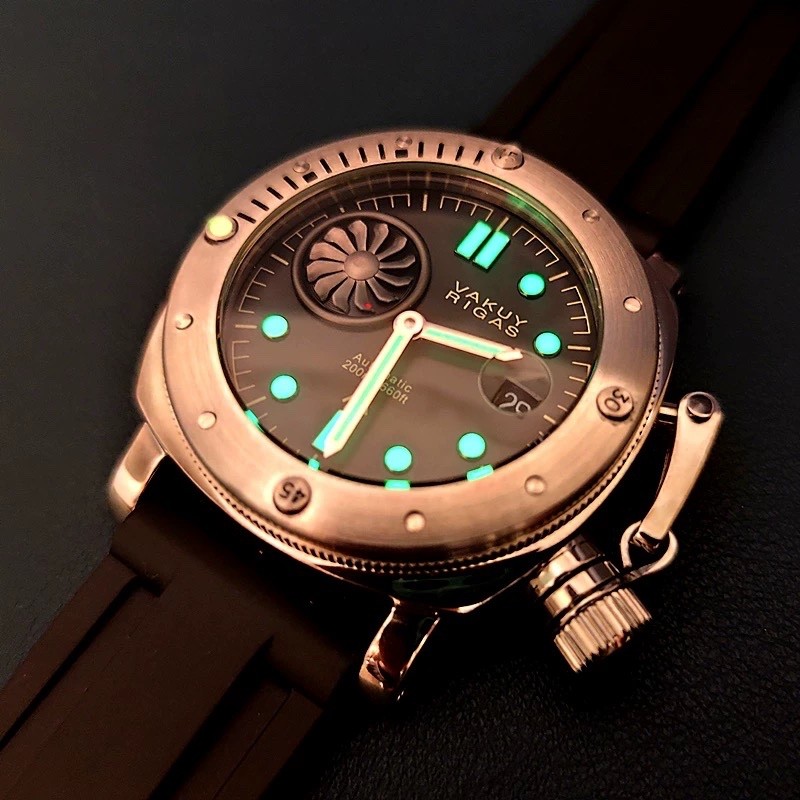 44MM XL Turbo General Admiral Military Style Automatic Watch Seagull ST2555