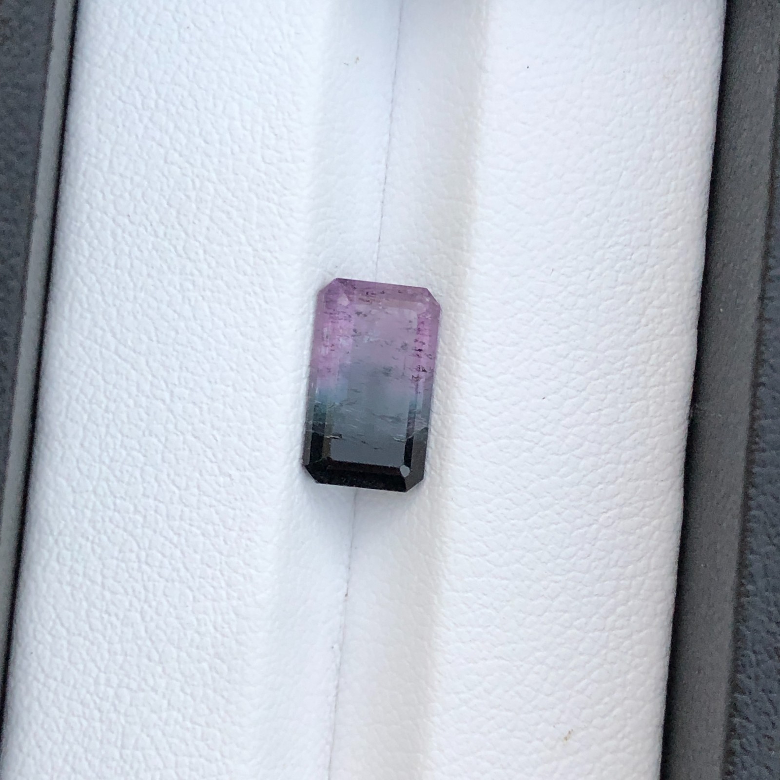 2.95 Carat Natural Loose Tri Tourmaline Emerald Cut Gemstone | Unheated