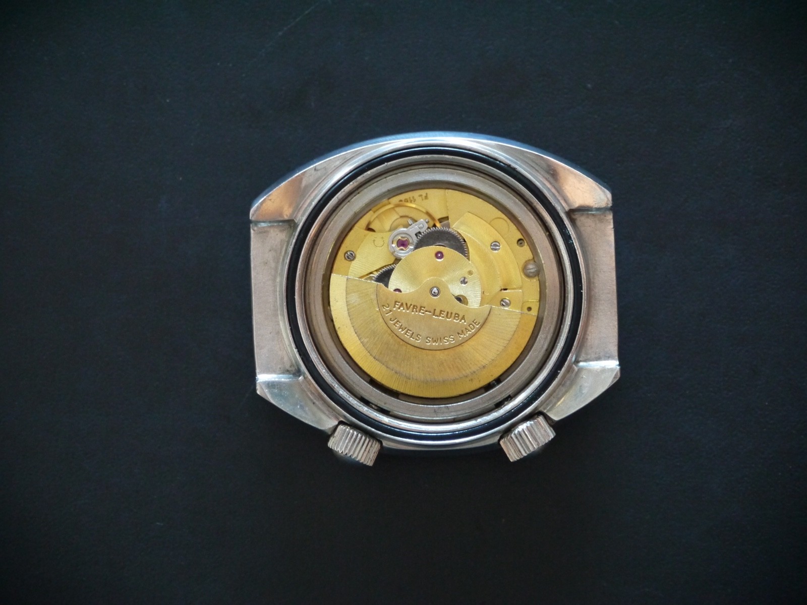 FAVRE LEUBA, DEEP BLUE, 1960’s, 40mm. Stainless, Tropical, Serviced