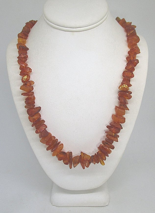 Graduated Amber Bead Necklace with Inclusions 52.5 grams 27 1/2” lot 48f9