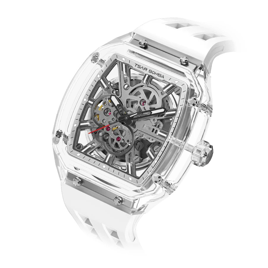 Tsar Bomba Light Matter Automatic White Men’s Watch – TB8223(1+1)-01