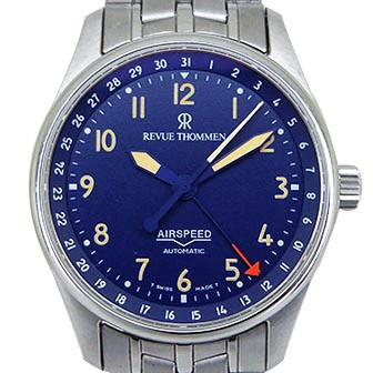 [B1R] Revue Thommen 6110004 Airspeed Automatic Blue Watch [s8m]
