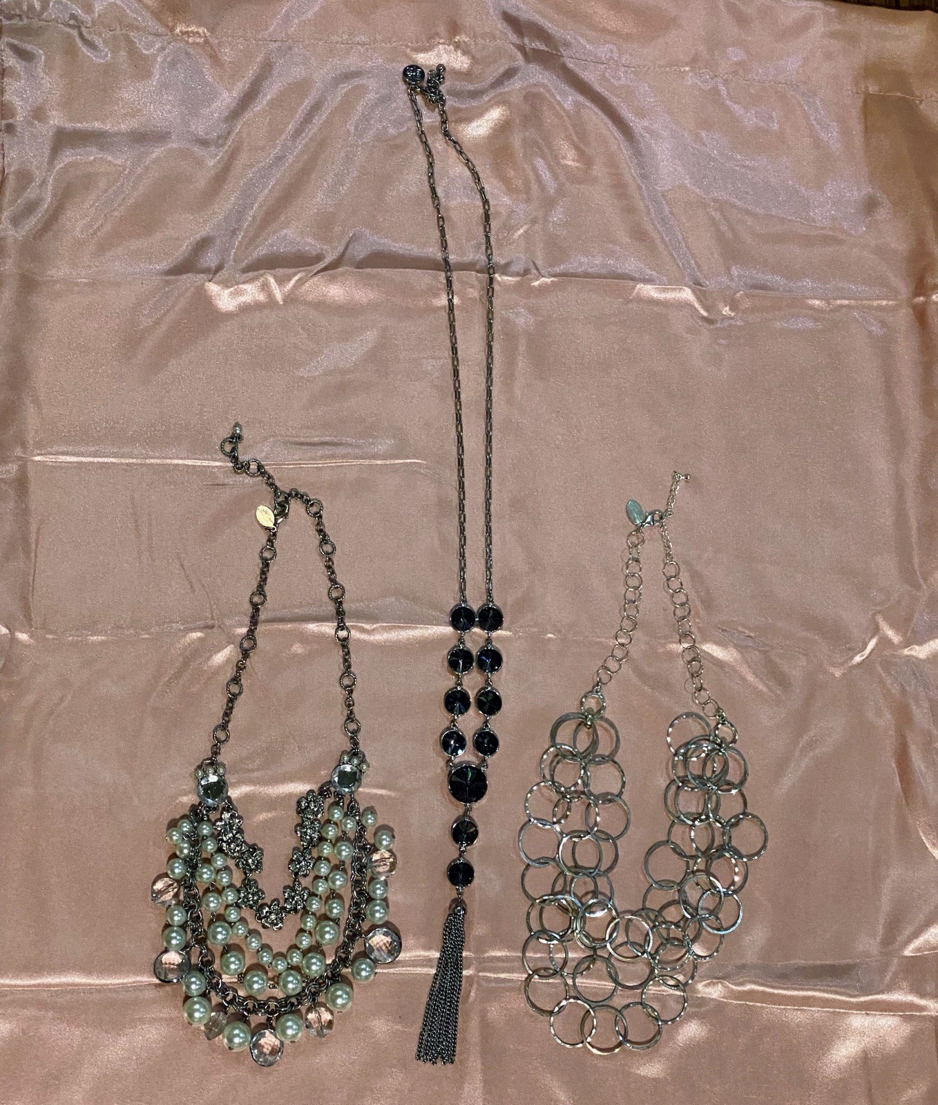 White House Black Market Costume Necklace Lot Of 3 WHBM
