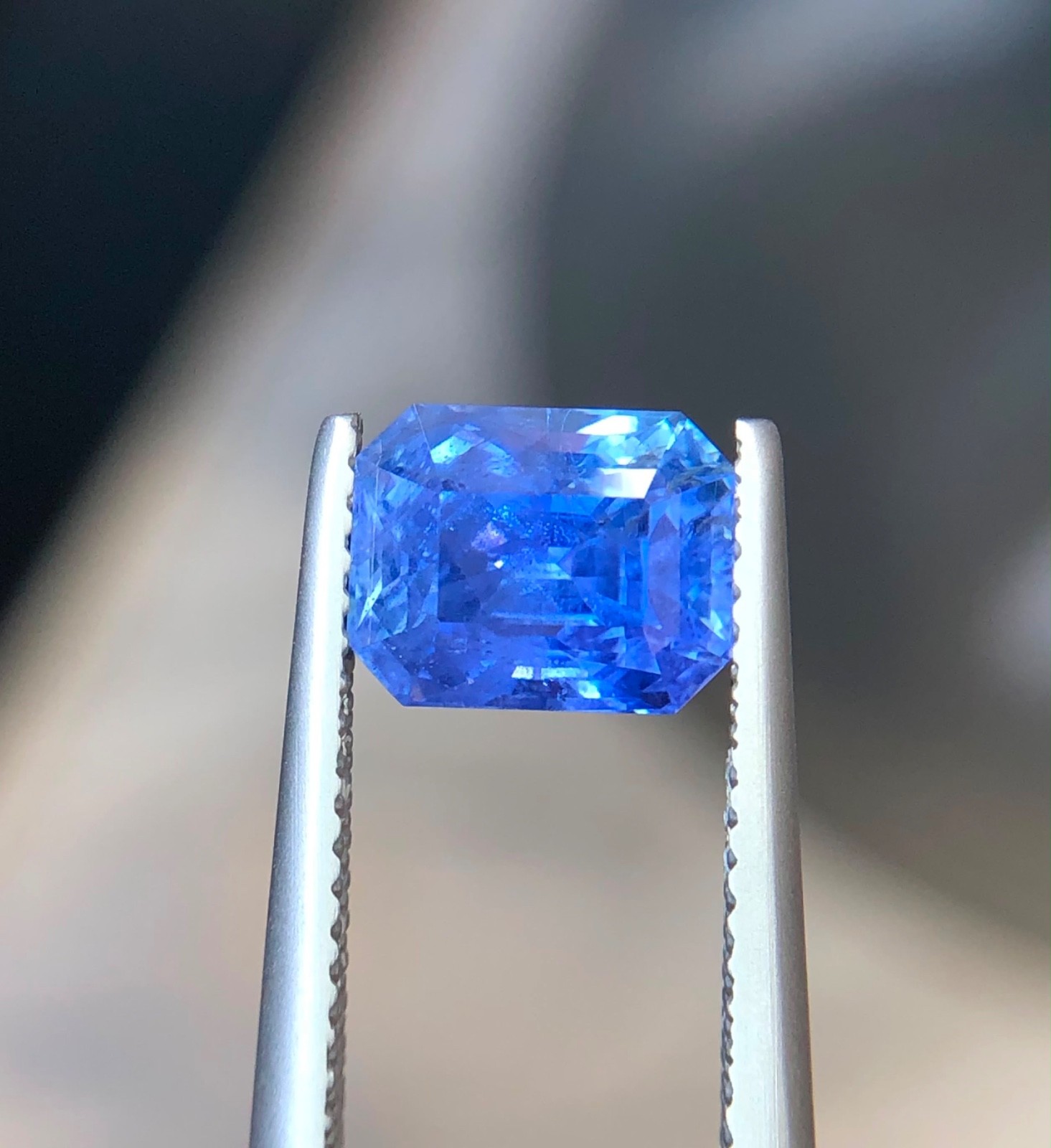 Natural Blue Sapphire 3.17 Ct Octagonal Step Cut NTE ICA GemLab