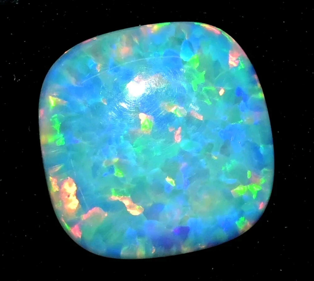 Natural Play of Color Ethiopian Fire Opal 4.50 Ct Cabochon Certified Gemstone