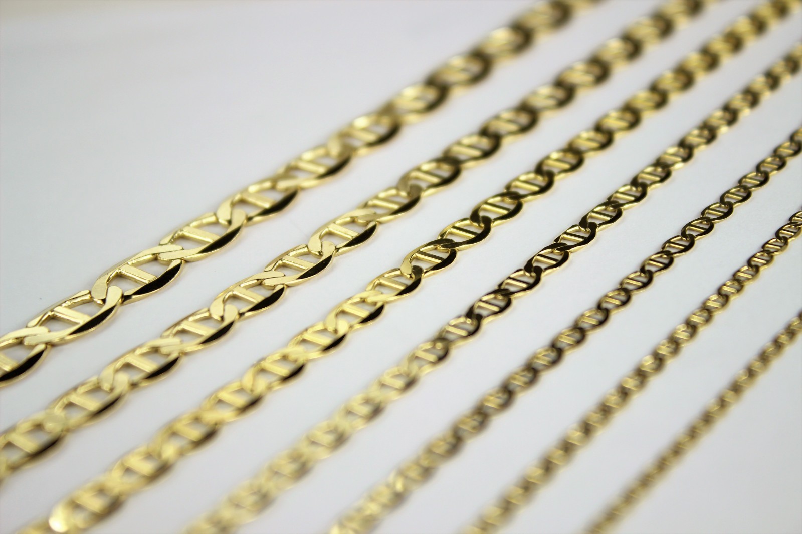 10K SOLID YELLOW GOLD MARINER LINK CHAIN NECKLACE FOR MEN WOMEN 2mm ~ 6.5mm