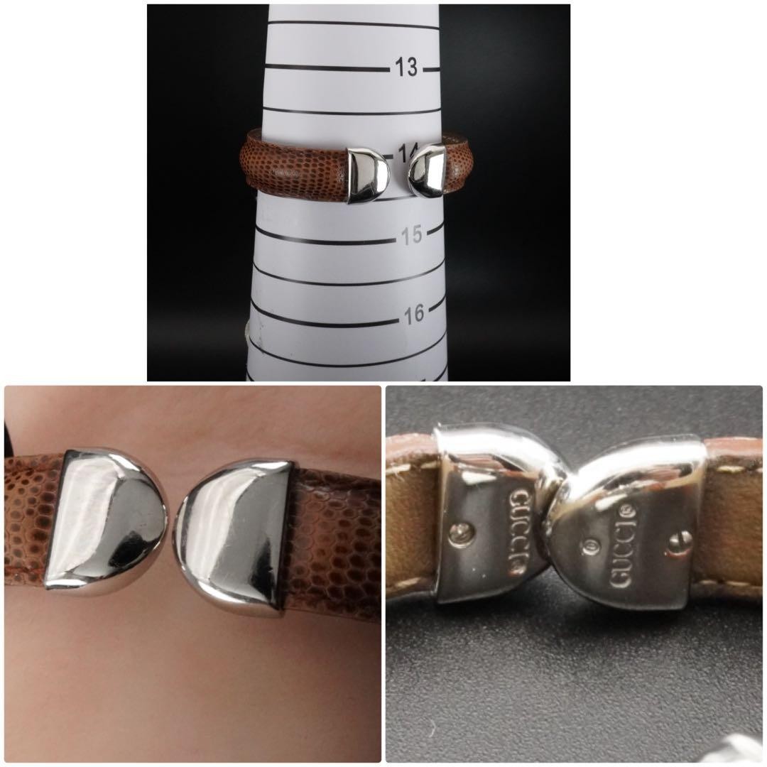 Gucci 6600L Turnface Brown Quartz Wristwatch Bangle Box Japan 0713258