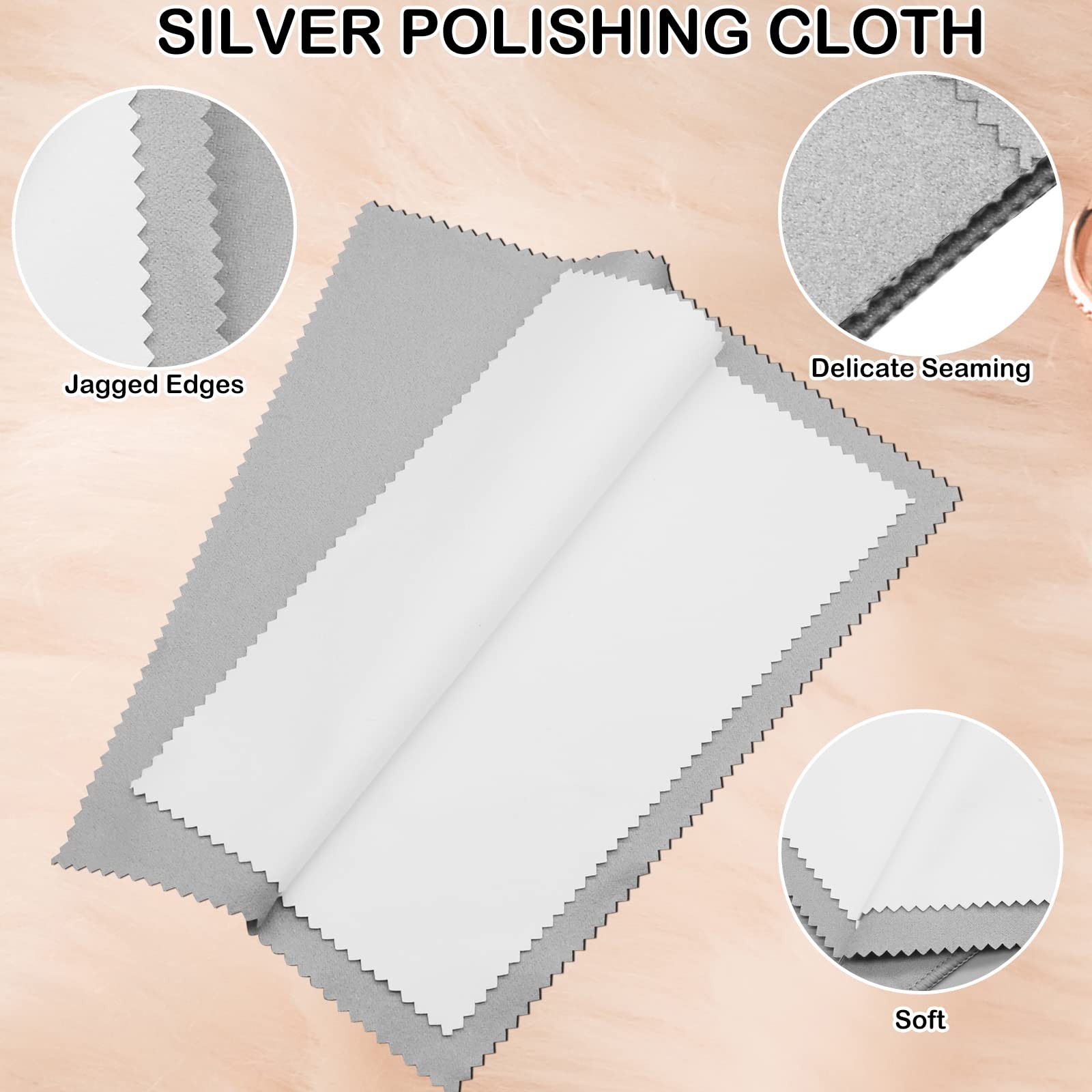 Jewelry Polishing Cleaning Cloth Large Double-Sided Cleaner Accessories
