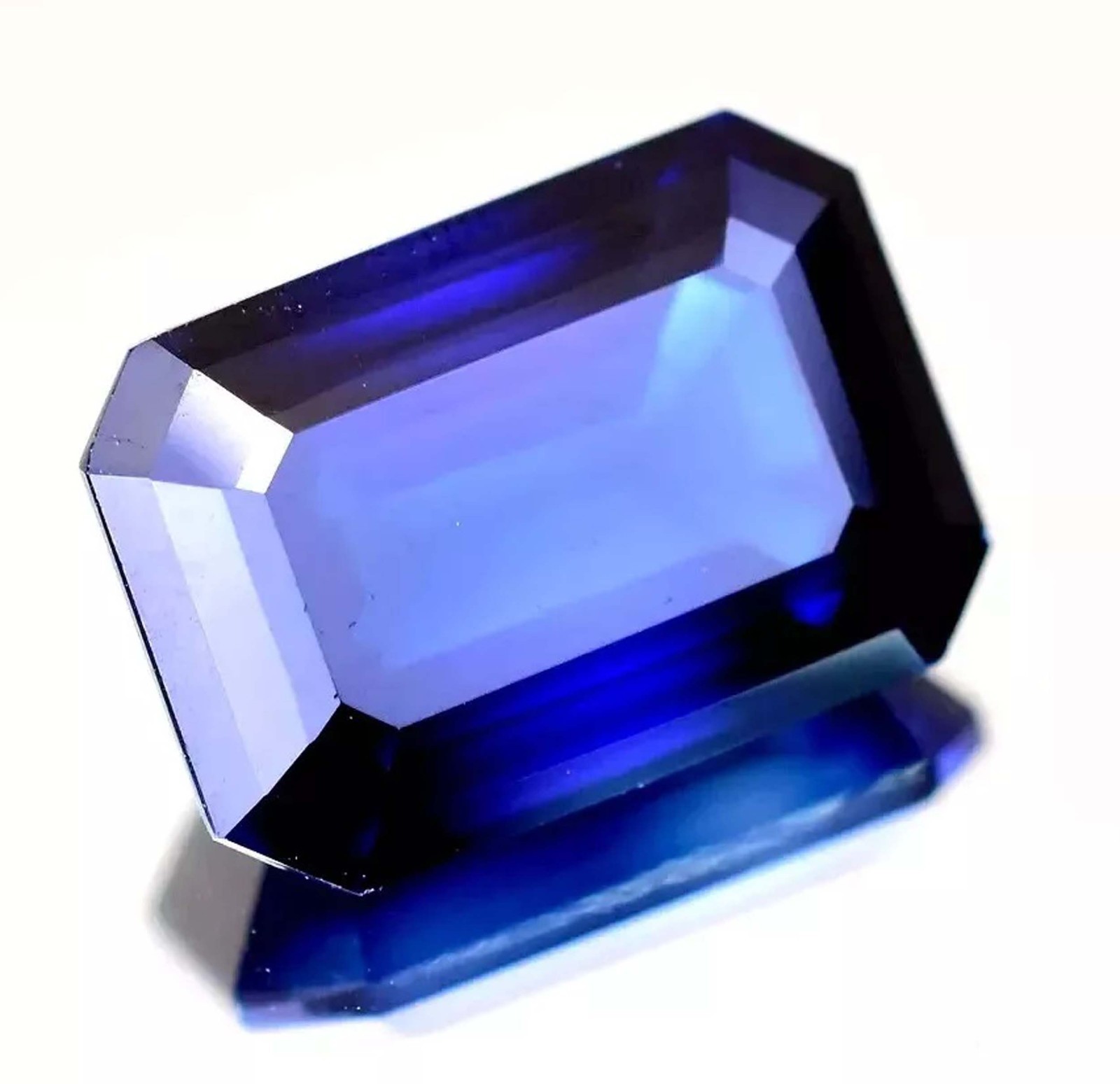 10.00 Carat Natural Blue Sapphire Emerald Cut IGL Certified Loose Gemstone D26