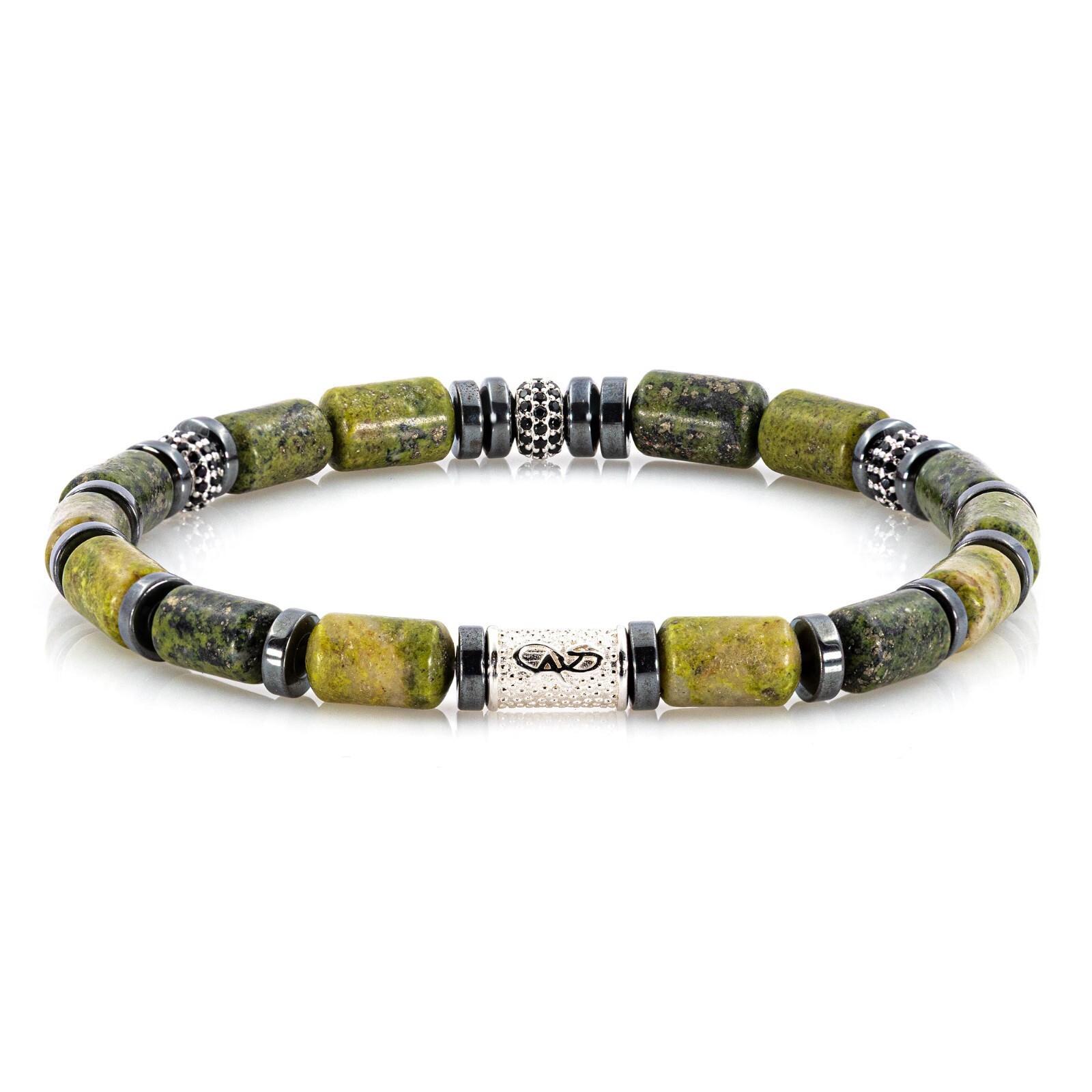 Chlorite 925 Sterling Silver Bracelet Bracelet Beaded Bracelet 6mm Zircon Silver