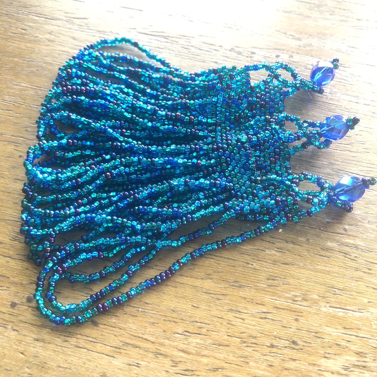 Bracelet Micro Seed Beads Hand Crafted Himalayan Blue/Purple