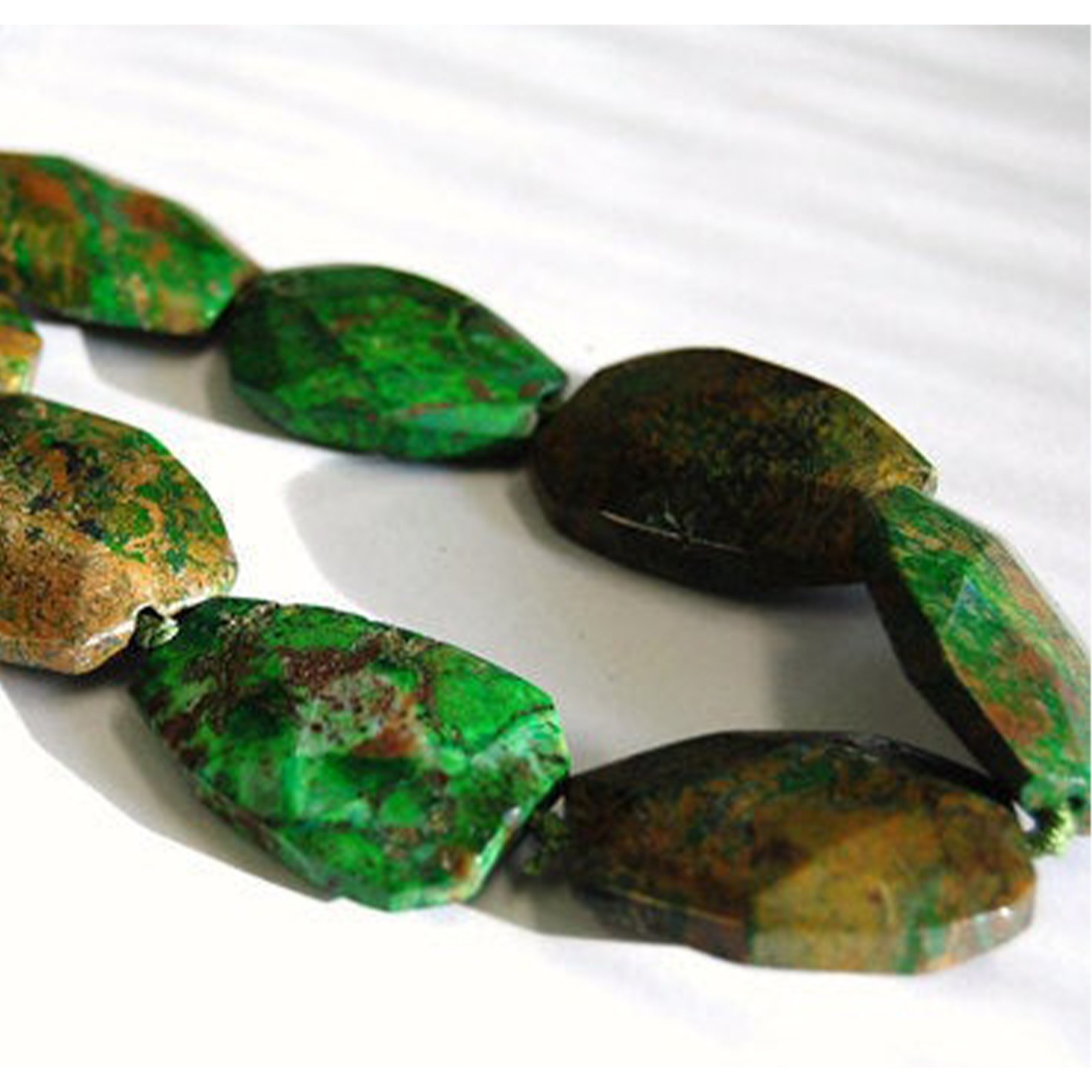 Green/Purple/Pink/Blue Jasper Faceted Teardrop Beads Approx 30x40mm 15.5″ Strand