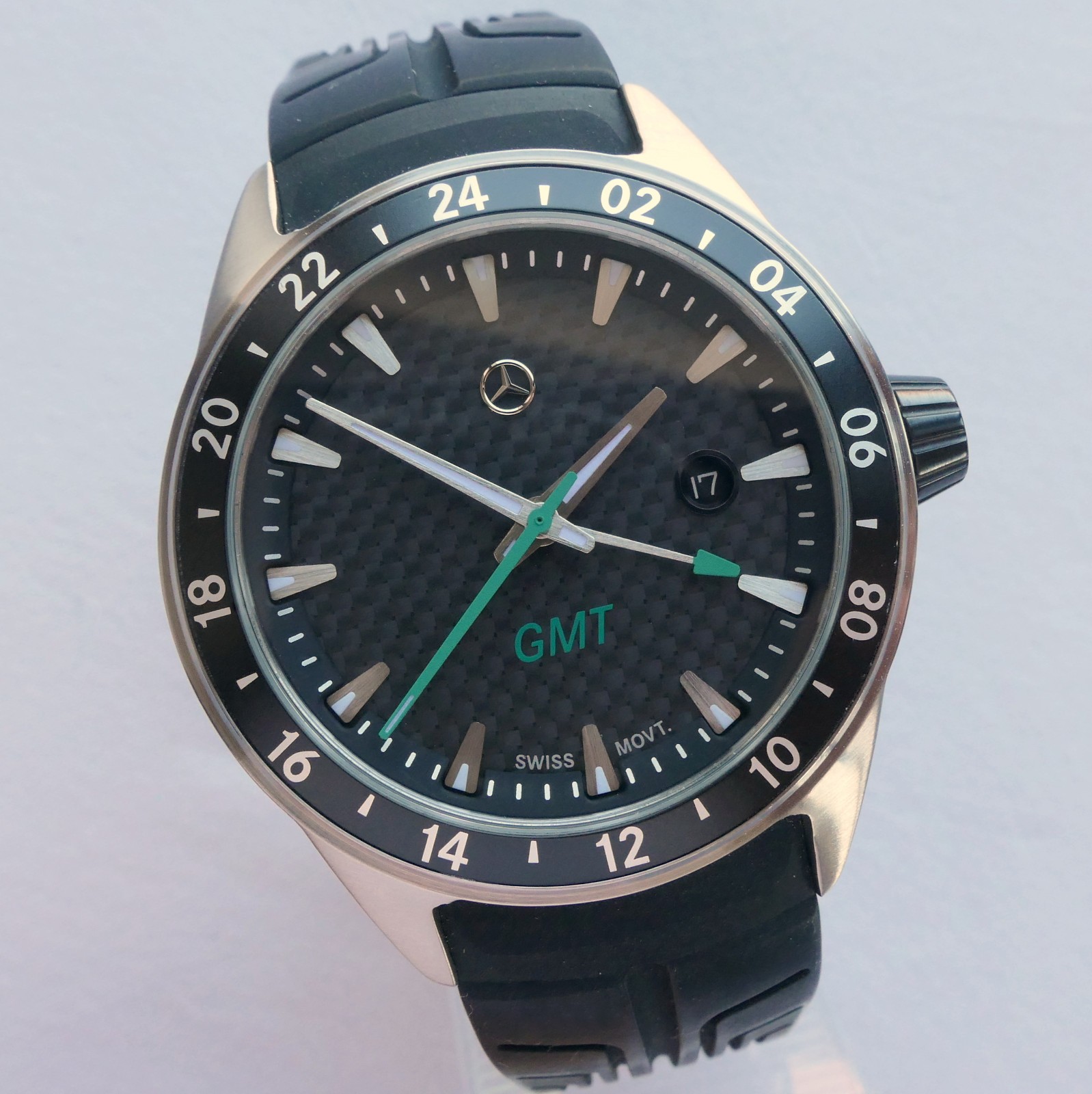 Mercedes Benz AMG DTM Petronas Motorsport Carbon Racing Car Accessory GMT Watch