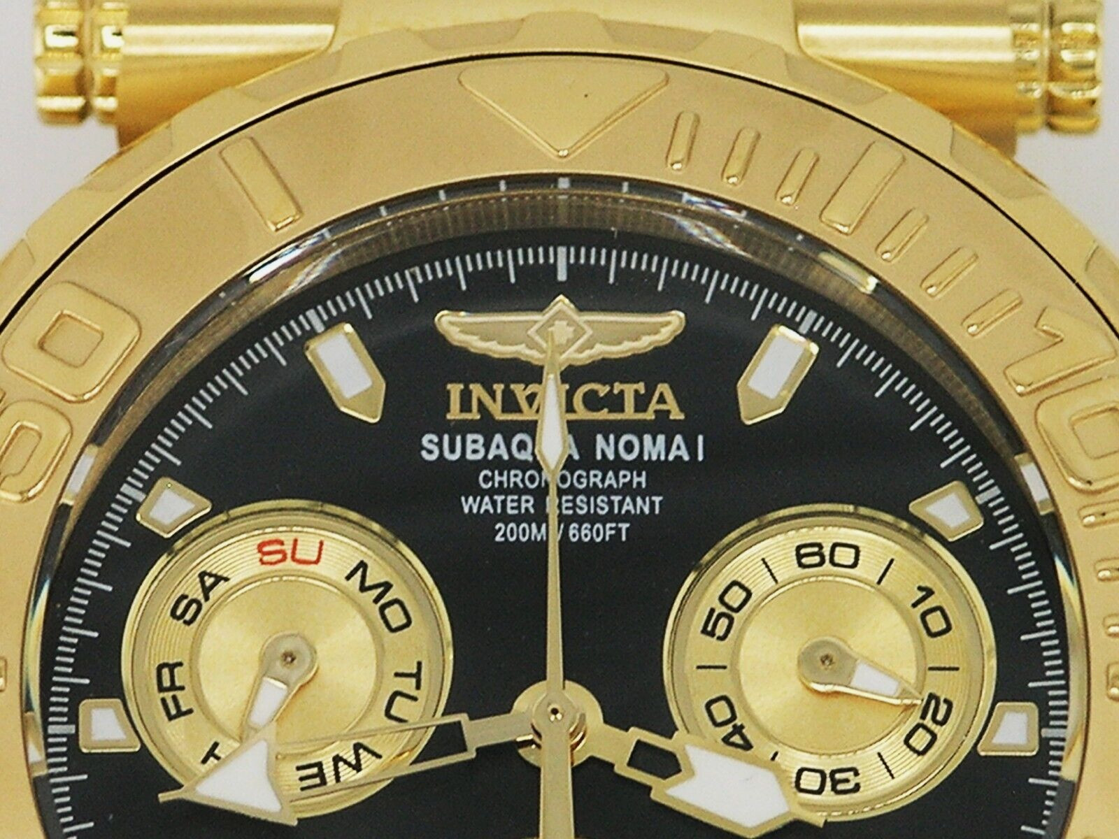 NEW INVICTA 25800 SUBAQUA NOMA I SWISS CHRONOGRAPH GOLD BLACK DIAL WATCH 47MM LE