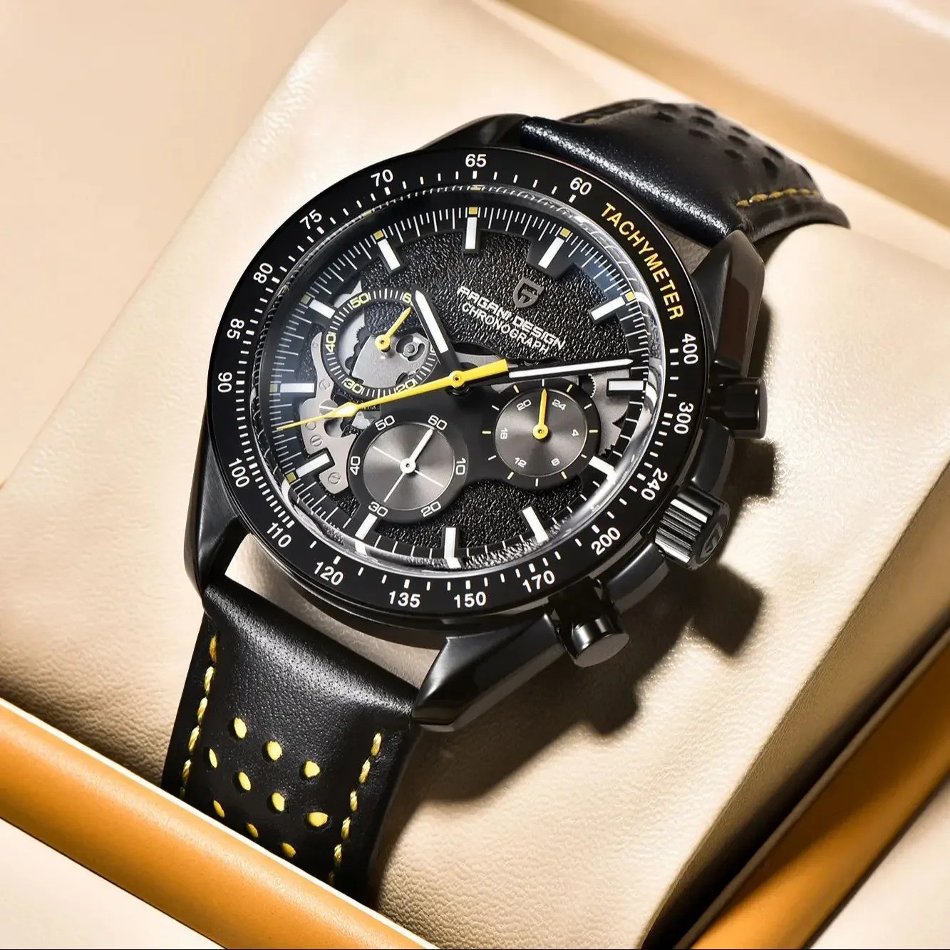 PAGANI DESIGN PD-1779 2025 New Moon Dark Luxury Quartz Chronograph Men’s Watch