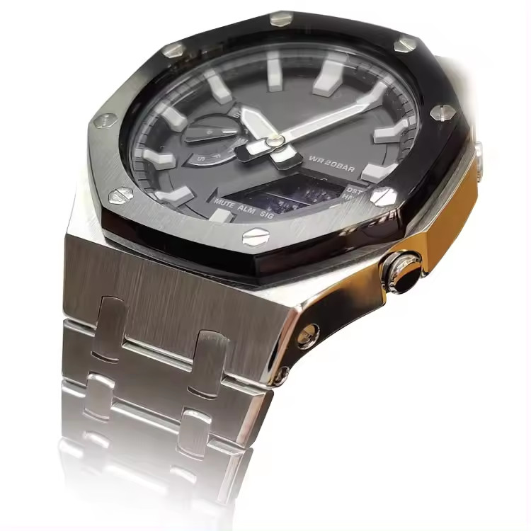 For CasiOak AP Royal Oak MOD Metal Bezel Strap Kit For Casio G-Shock GA2100/2110
