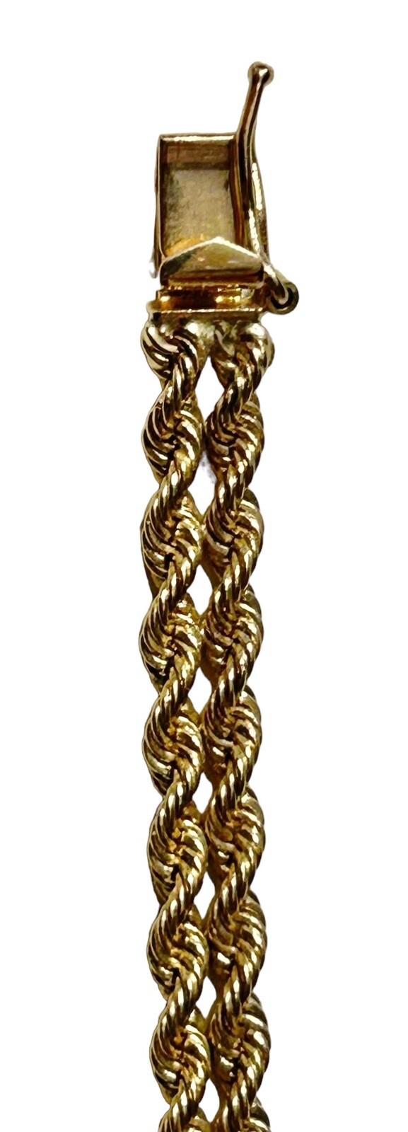 14K Gold Yellow Gold BEVERLY HILLS Women’s Rope Bracelet Watch 12.45g 6.5”