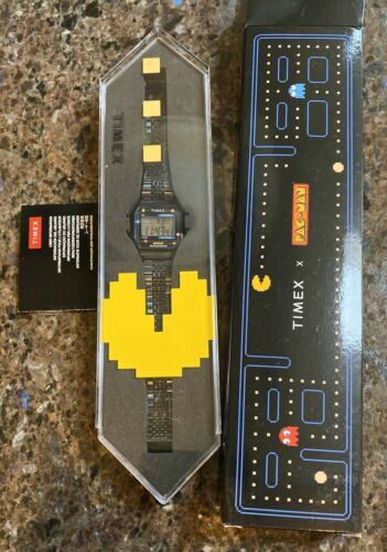 Timex T80 x PAC-MAN™ – 34mm Stainless Steel GOLD TONE Watch – BRAND NEW RARE!