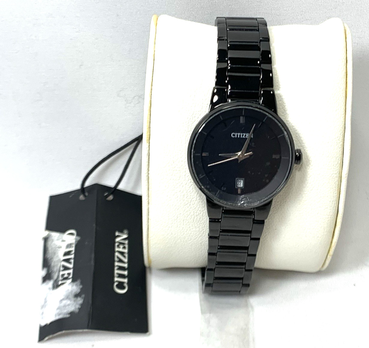 Citizen Quartz Watch Womens G011-S106877 Black Metal Bracelet Japan NEW BATTERY