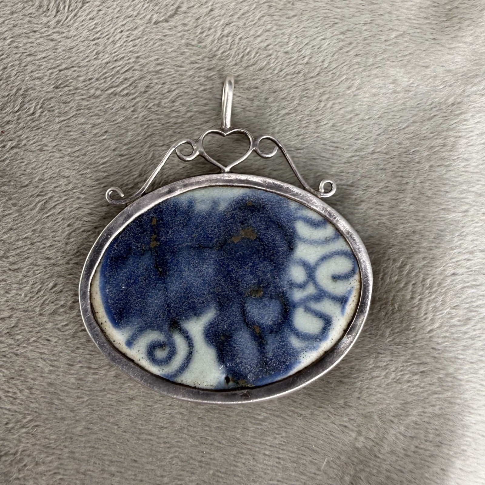 Vintage Chinese Export Porcelain Pendant