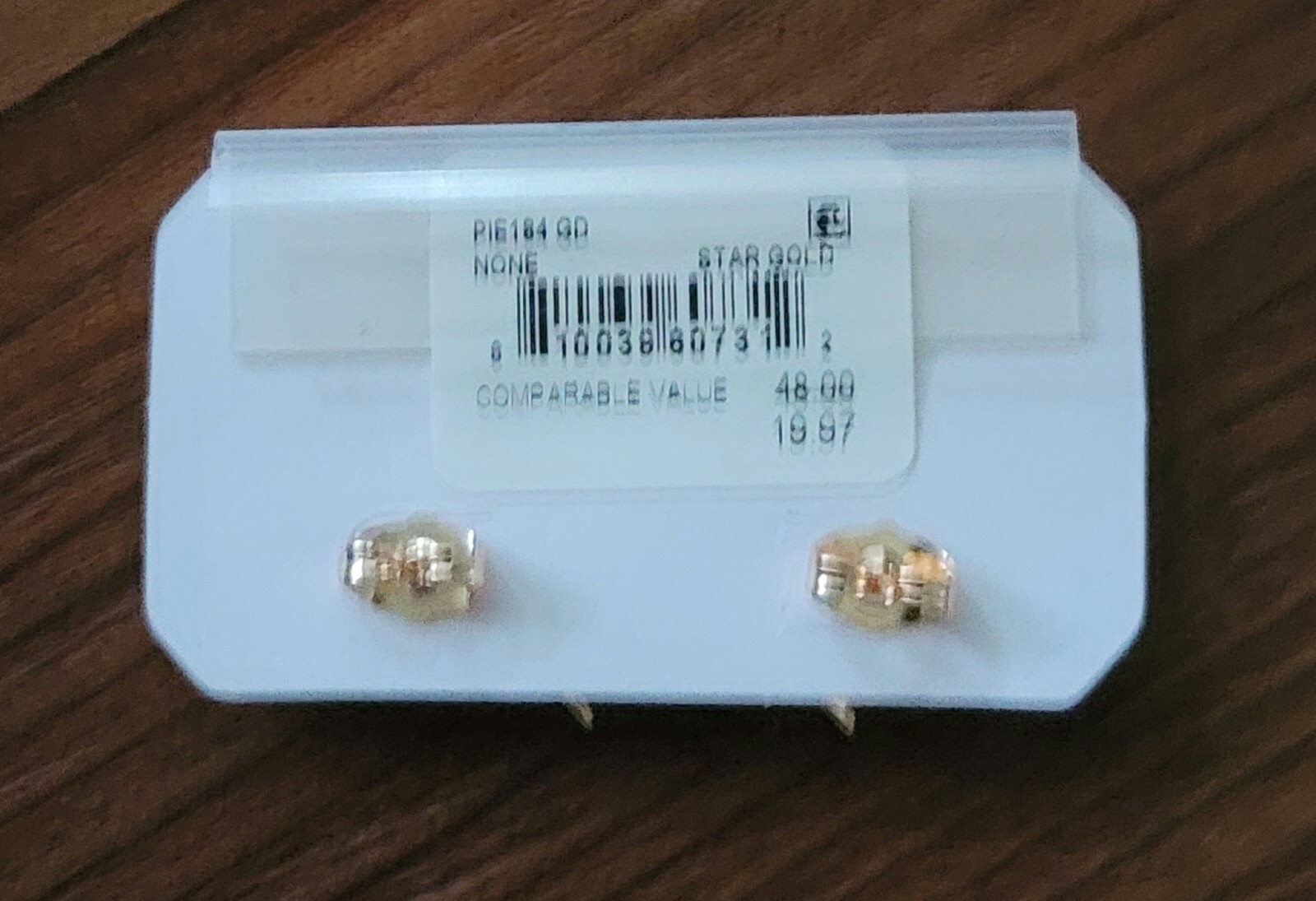 NWT NAKAMOL CHICAGO HAND MADE DOUBLE STAR STUD EARRINGS GOLD PLATED BRASS CZ