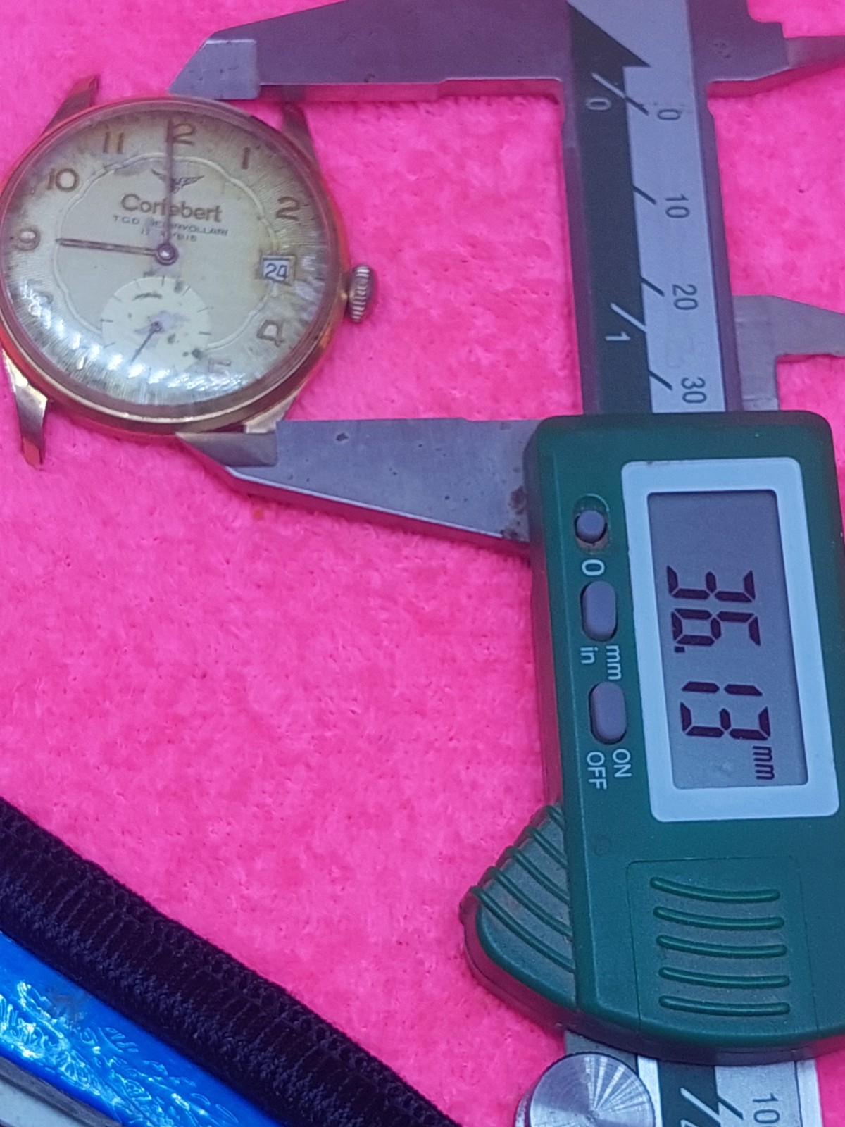 Cortebert Rist Watch 17jwe Incablock 36mm Without The Crown GF20 M GOOD WORKING