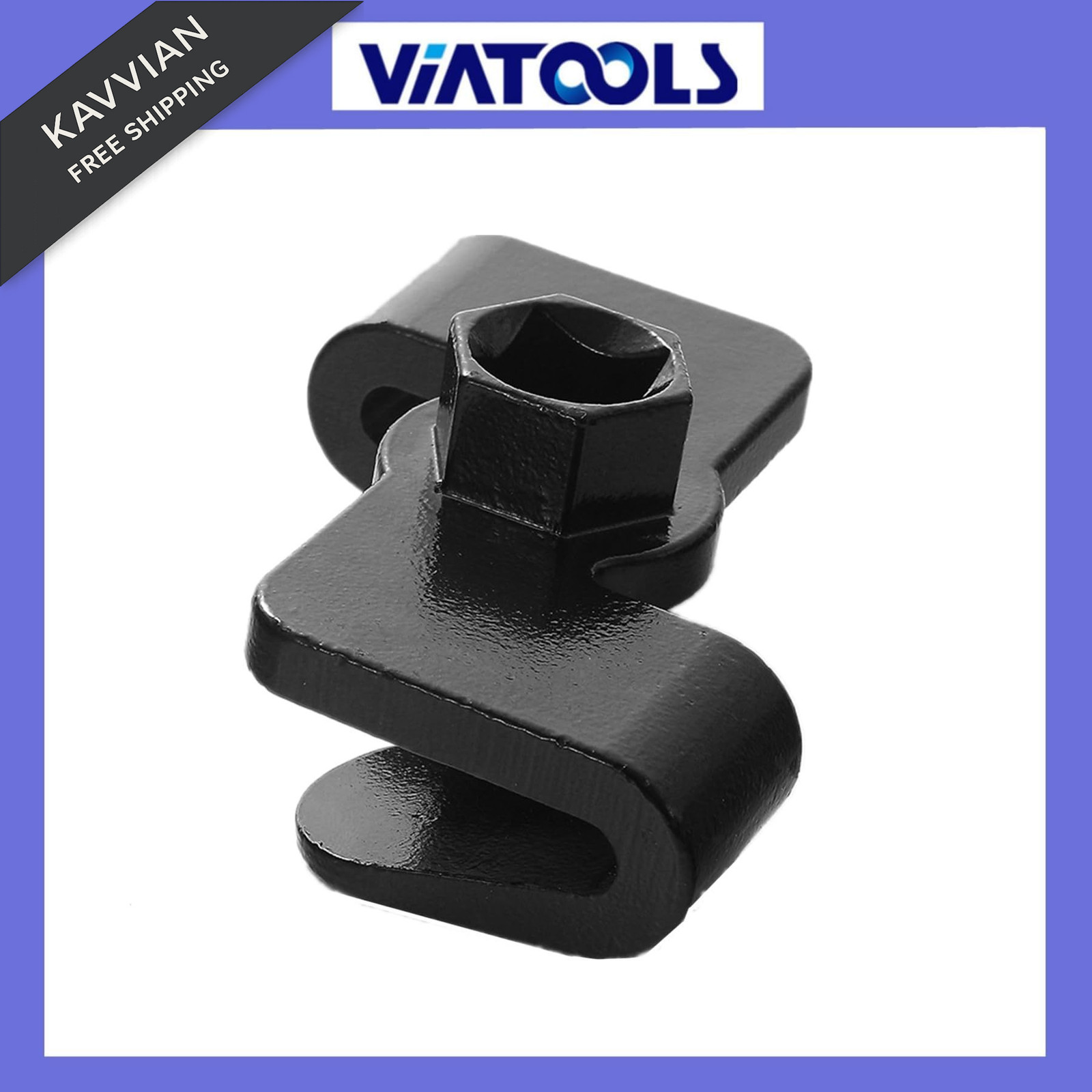 VIATOOLS Universal Wrench Extender Adaptor with 1/2 Inch or 21mm Hex Black