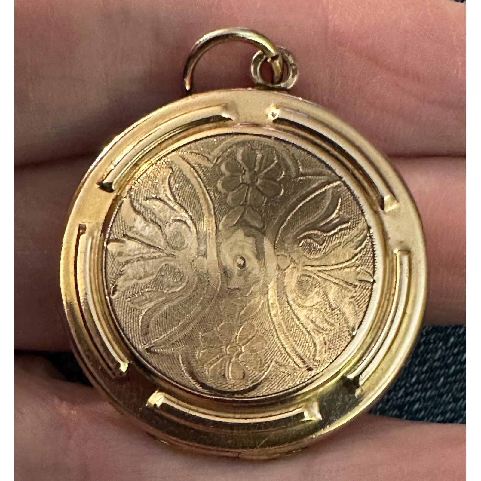 Bliss Bros Co 10k Gold Filled Etched Locket