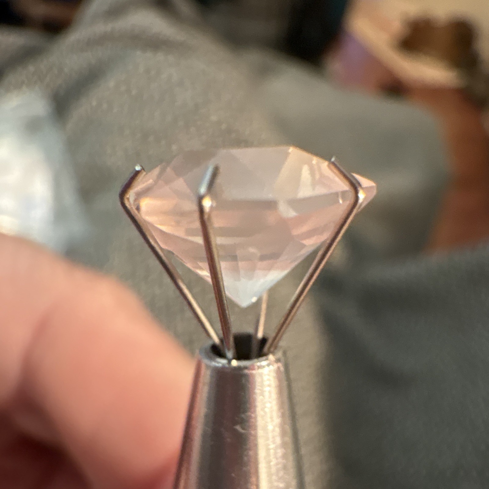 4.55ct 10.5×10.5mm Hexagon Natural Pink Rose Quartz – Untreated, Brazil Gem