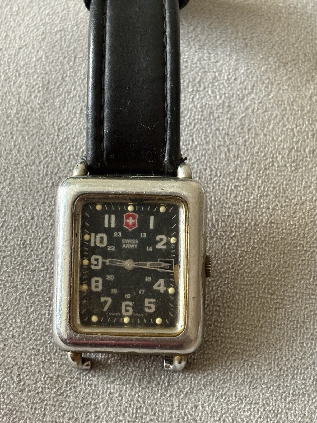 Victorinox Swiss Army Watch Calvary Rectangle, Numbered Needs Restore And Batte