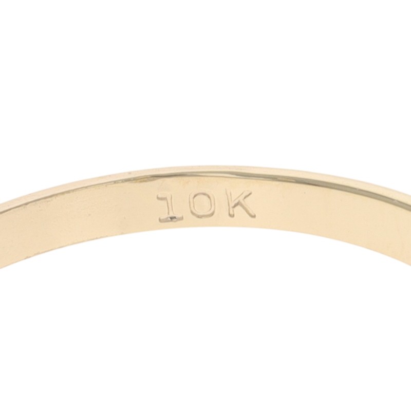Yellow Gold Lab-Created Spinel Solitaire Ring – 10k Round .60ct