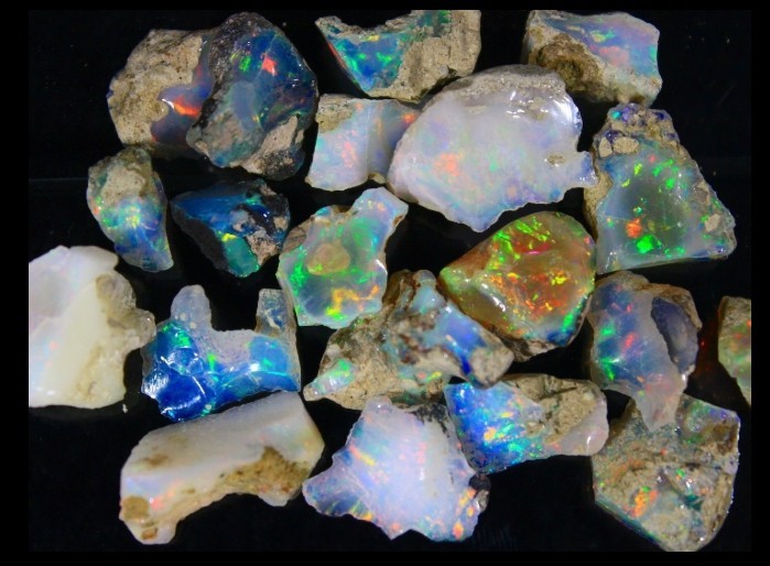 Cut Grade Opal Rough Lot AAA Grade 10 Pieces Large Size Ethiopian Welo Opal Raw