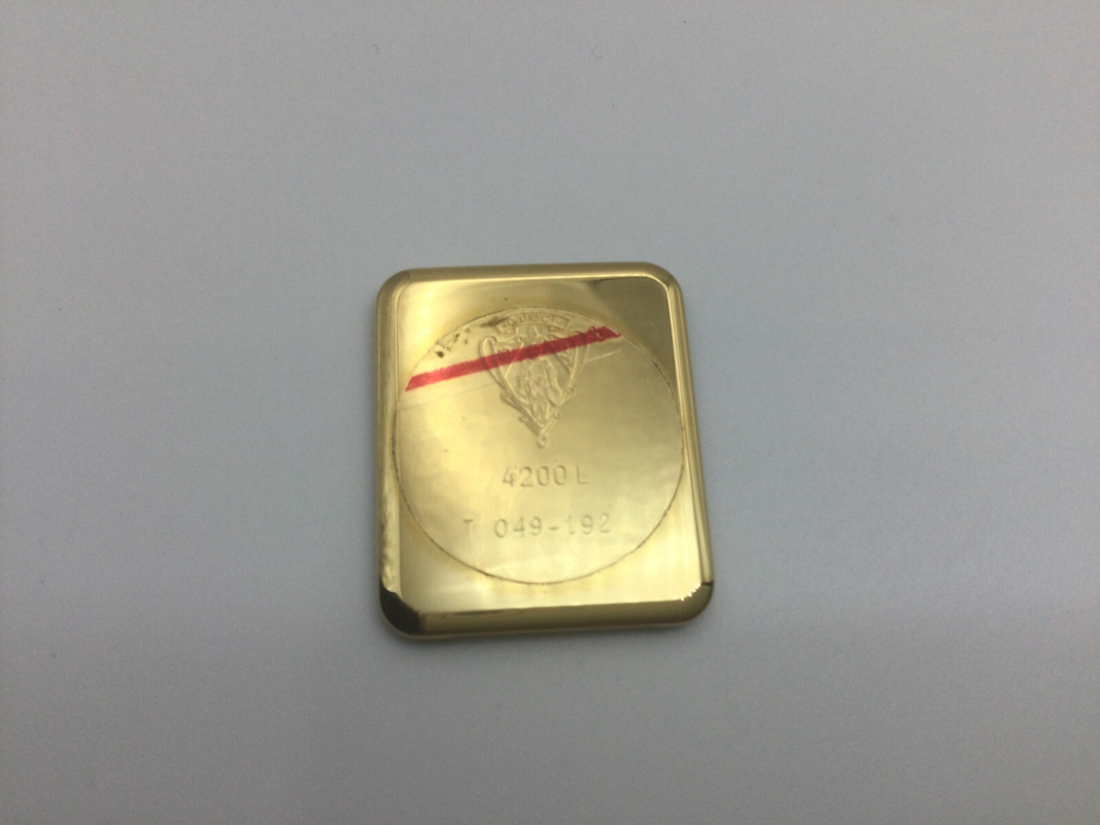NOS GUCCI 4200L YELLOW GOLD PLATED WATCH CASE BACK