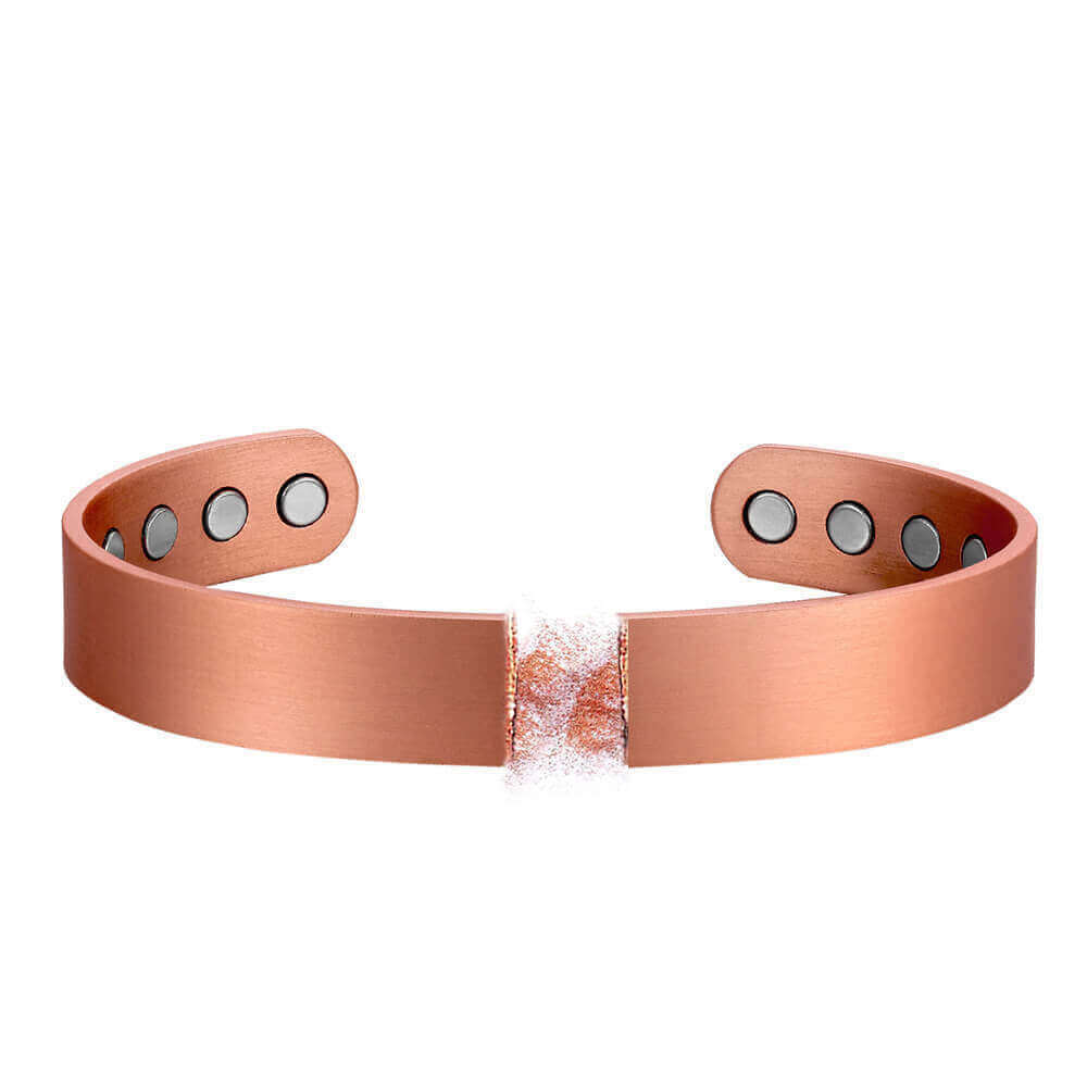 XL Plain Pure Copper Magnetic Bracelet Cuff Arthritis Pain Relief Balance Power