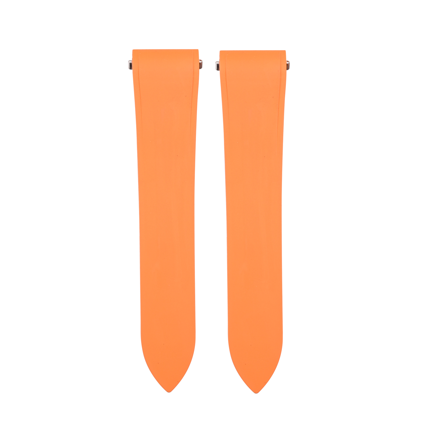Orange Rubber Strap Band for Car.tier Santos Large Quick-Release 21mm