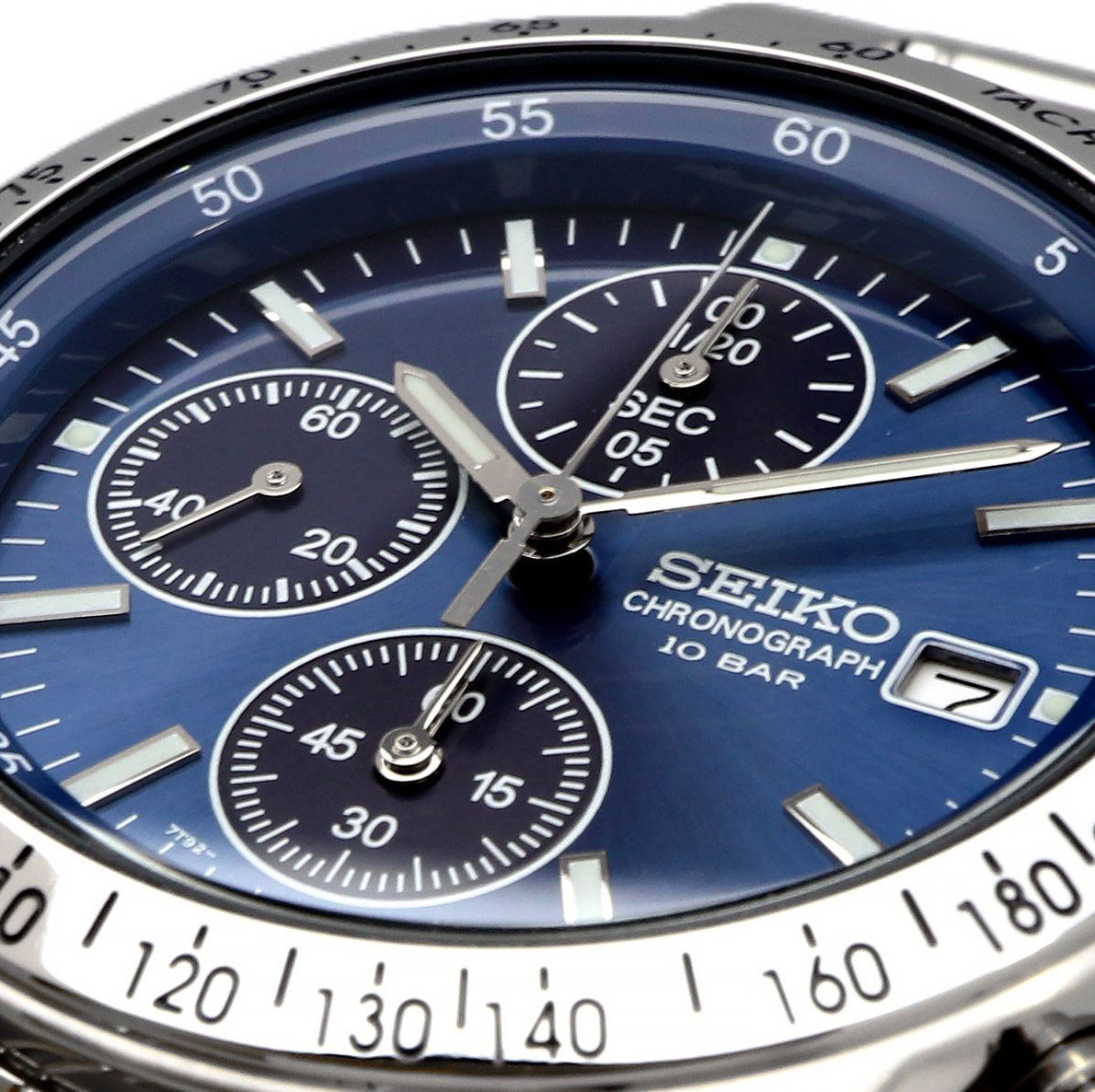 SEIKO SPIRIT SBTQ071 Blue Silver Chronograph Men’s Watch in Box New from Japan