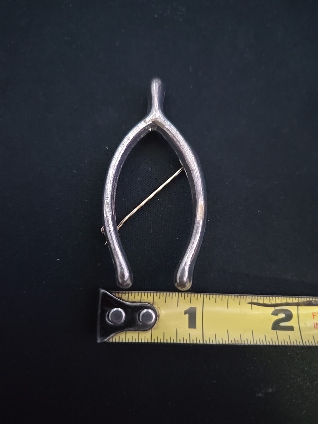 Vintage 40’s 50’s Era Silver-plated Lucky Wish Bone Brooch- Version A