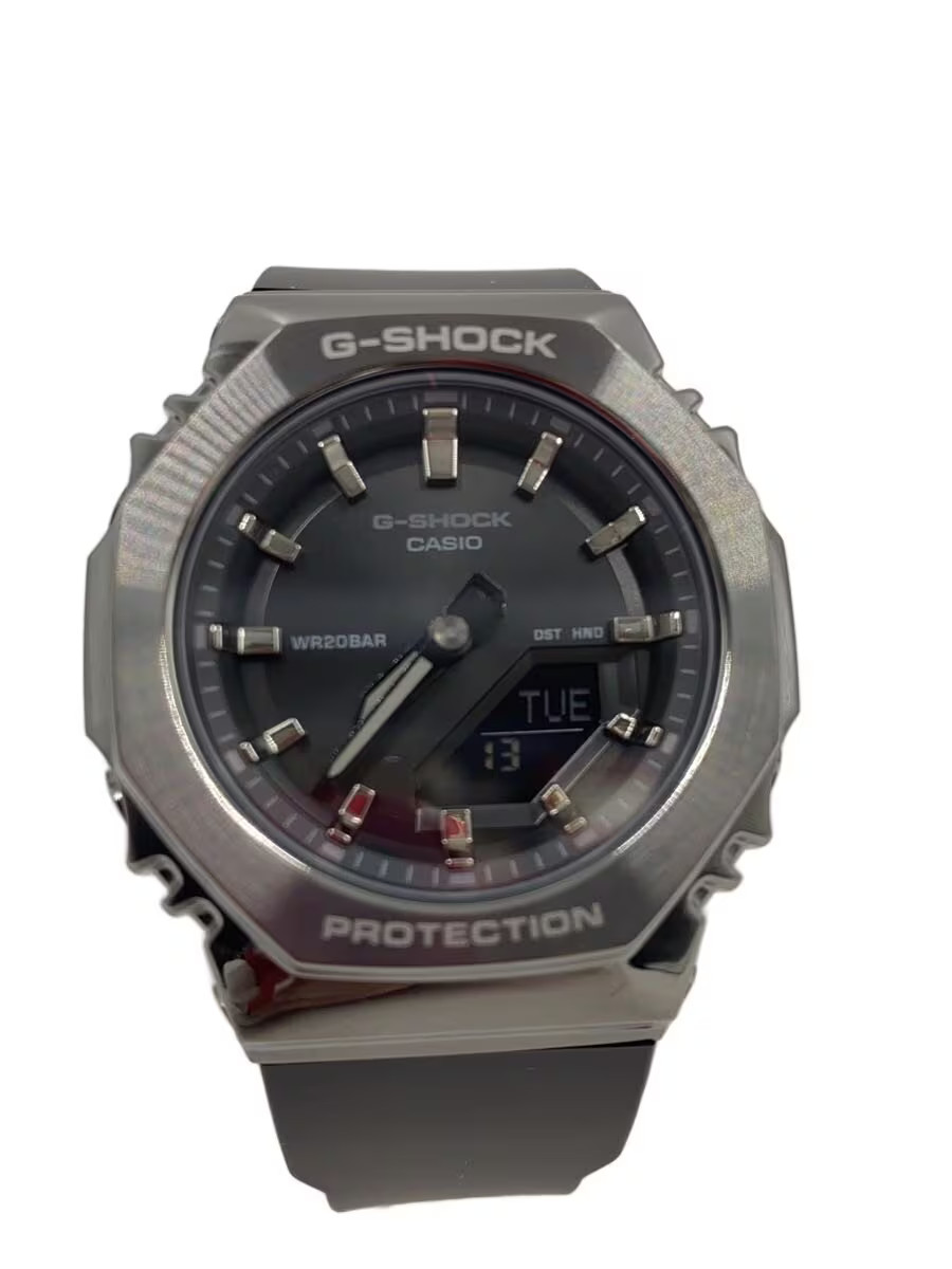 CASIO Quartz Watch G SHOCK Analog Rubber BLK BLK