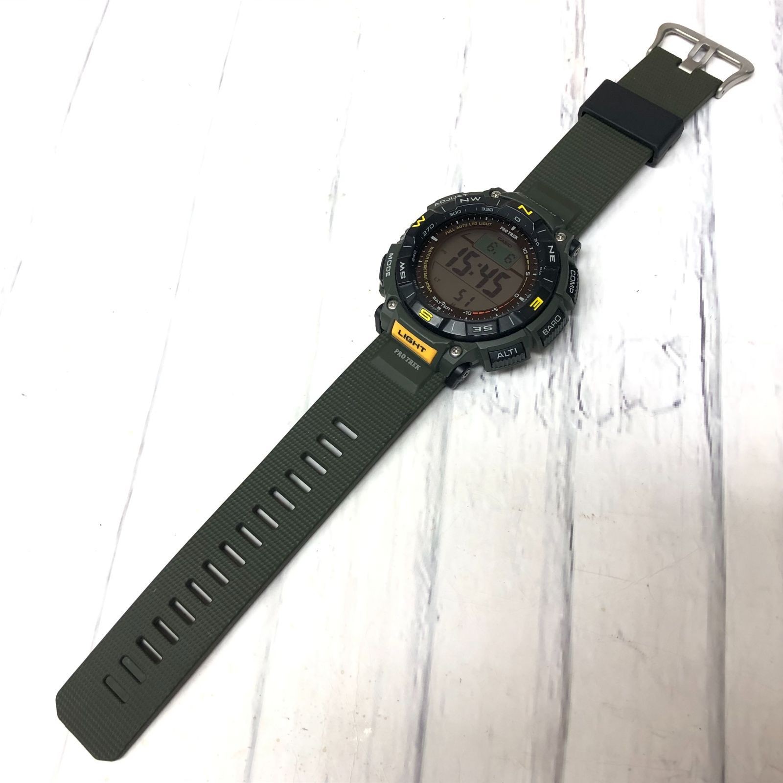m001 X(60) CASIO PROTREK PRG 340 3JF Casio Pro Trek Green with box Climber Line