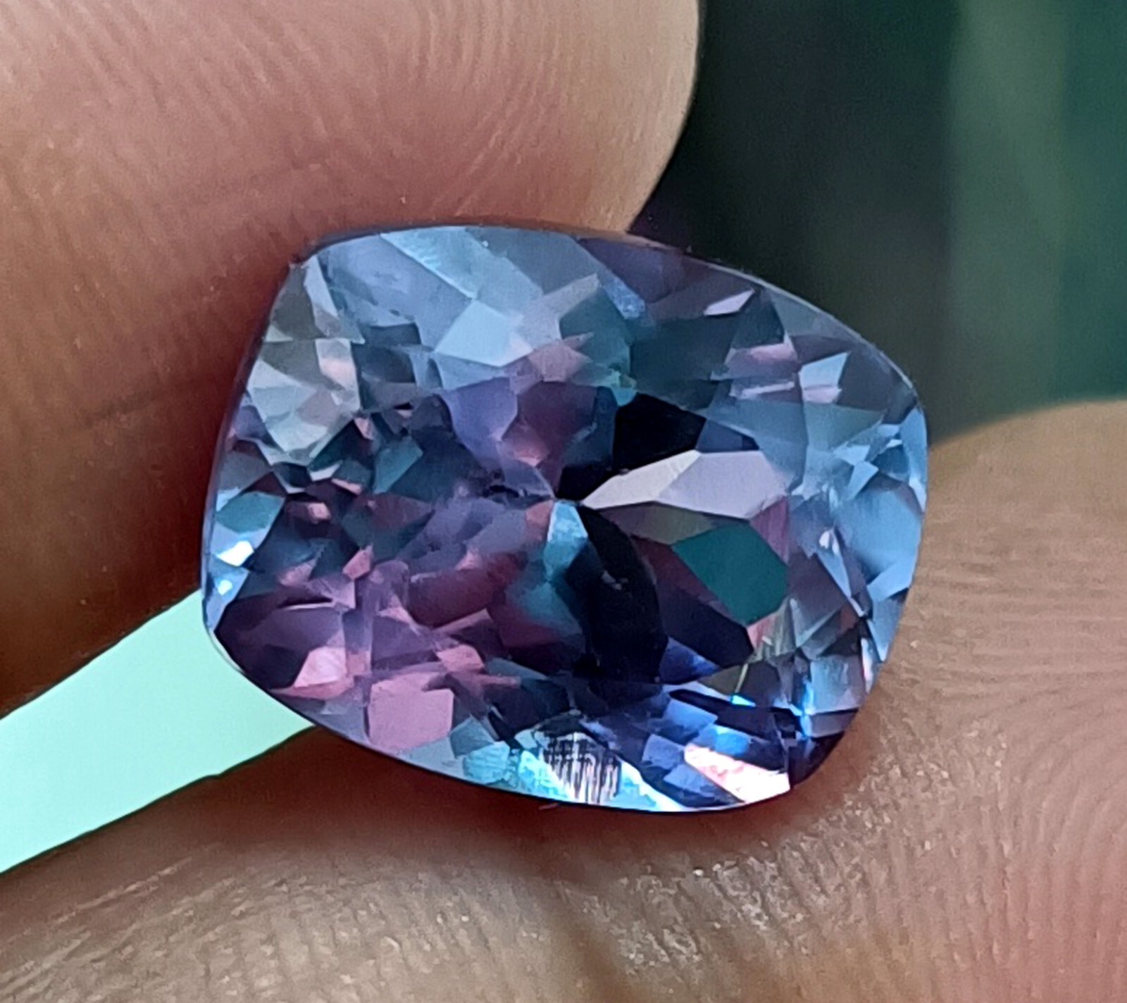 NATURAL Loose Montana Bi-Color Change Sapphire Cushion Cut GEMSTONE 20.00 Ct