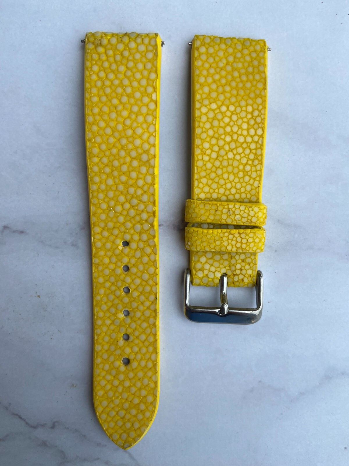 Yellow Stingray Watch Strap Band 14mm 16mm 18mm 19mm 20mm 21mm 22mm 24mm 26mm