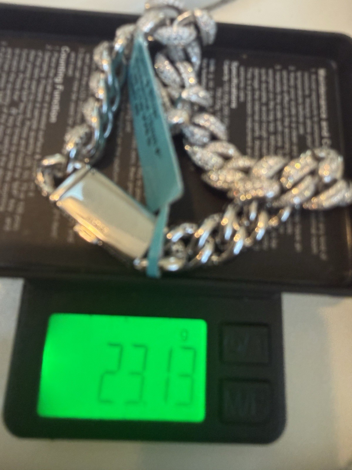 Sterling Silver Moissanite Miami Cuban Bracelet 8” Inch 9.5mm New